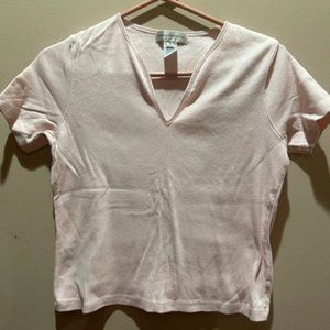 Evan Picone Vintage Pink Cotton Blouse.  Sz Sm